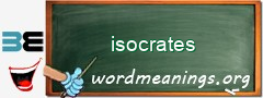 WordMeaning blackboard for isocrates